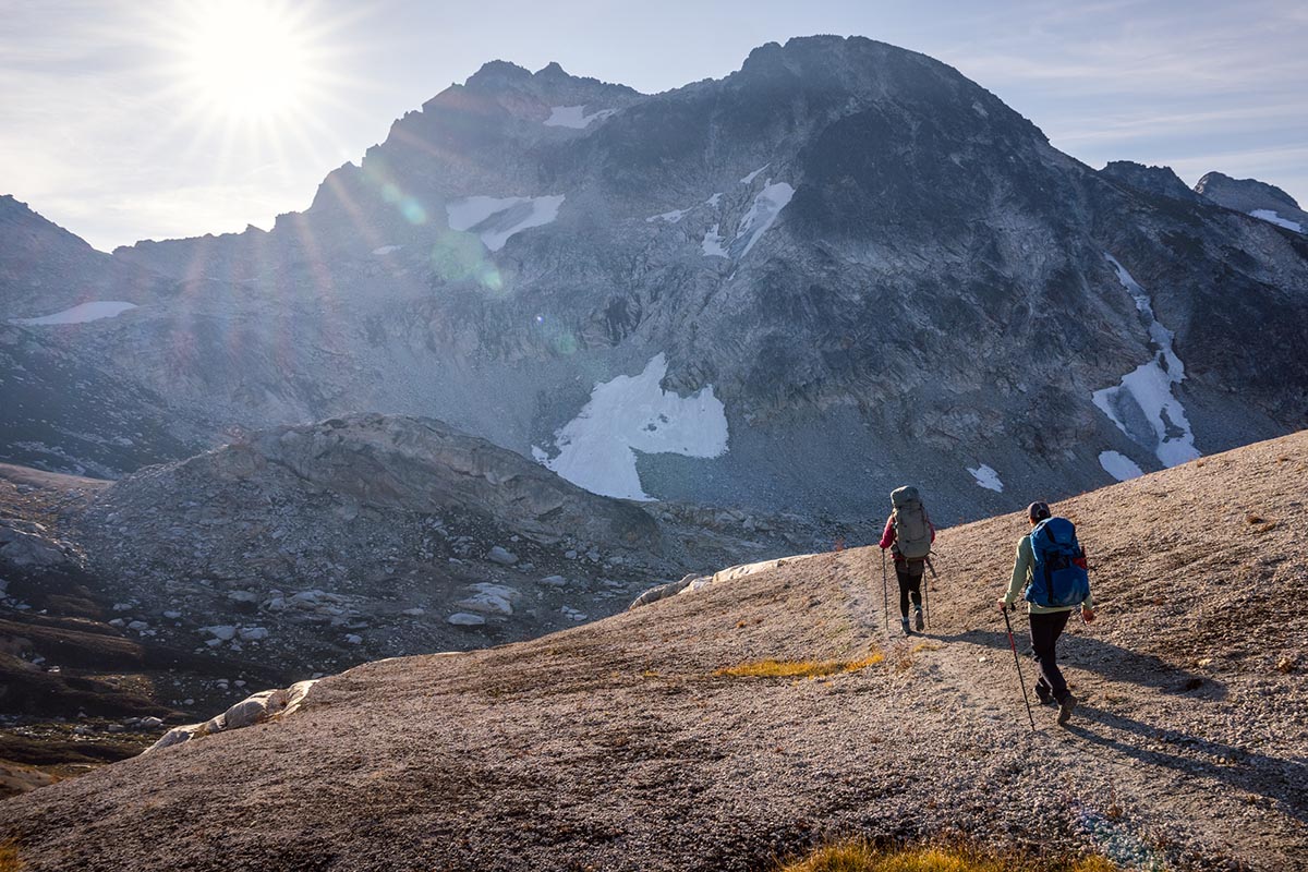 Osprey Exos 58 backpacking backpack (trekking through alpine)